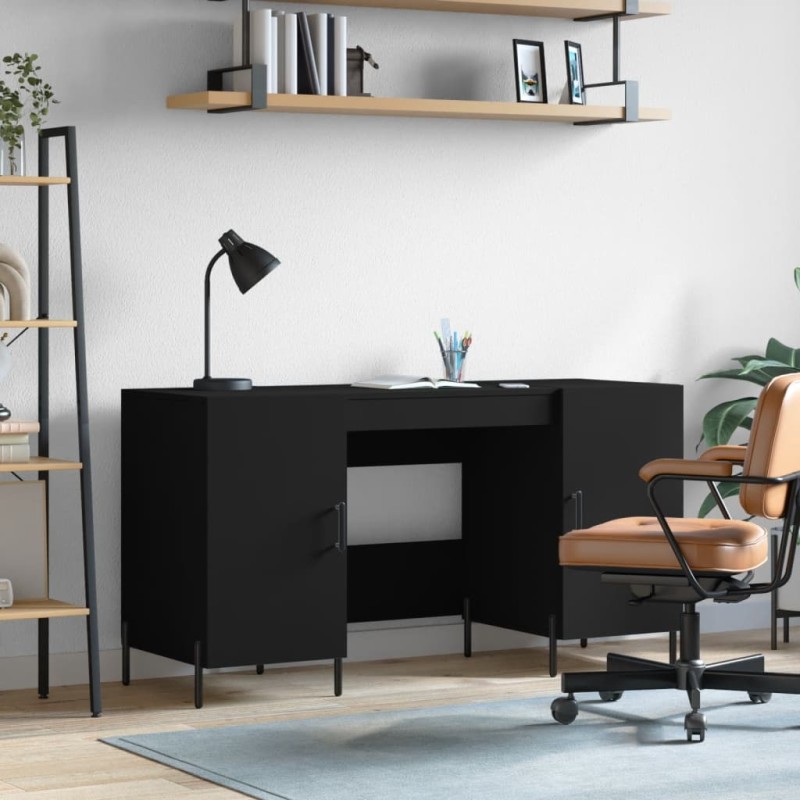 vidaXL Schreibtisch Schwarz 140x50x75 cm Holzwerkstoff vidaXL Schreibtisch Schwarz 140x50x75 cm Holzwerkstoff