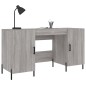 vidaXL Schreibtisch Grau Sonoma 140x50x75 cm Holzwerkstoff vidaXL Schreibtisch Grau Sonoma 140x50x75 cm Holzwerkstoff