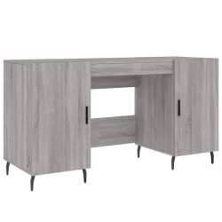 vidaXL Schreibtisch Grau Sonoma 140x50x75 cm Holzwerkstoff