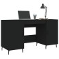 vidaXL Schreibtisch Schwarz 140x50x75 cm Holzwerkstoff vidaXL Schreibtisch Schwarz 140x50x75 cm Holzwerkstoff