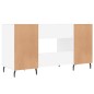 vidaXL Schreibtisch Hochglanz-Weiß 140x50x75 cm Holzwerkstoff vidaXL Schreibtisch Hochglanz-Weiß 140x50x75 cm Holzwerkstoff