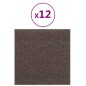 Wandpaneele 12 Stk. Taupe 30x30 cm Stoff 1,08 m² Wandpaneele 12 Stk. Taupe 30x30 cm Stoff 1,08 m²