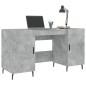 vidaXL Schreibtisch Betongrau 140x50x75 cm Holzwerkstoff vidaXL Schreibtisch Betongrau 140x50x75 cm Holzwerkstoff