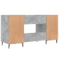 vidaXL Schreibtisch Betongrau 140x50x75 cm Holzwerkstoff vidaXL Schreibtisch Betongrau 140x50x75 cm Holzwerkstoff