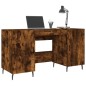 vidaXL Schreibtisch Räuchereiche 140x50x75 cm Holzwerkstoff vidaXL Schreibtisch Räuchereiche 140x50x75 cm Holzwerkstoff