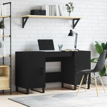 vidaXL Schreibtisch Schwarz 140x50x75 cm Holzwerkstoff