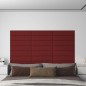 Wandpaneele 12 Stk. Weinrot 60x15 cm Stoff 1,08 m² Wandpaneele 12 Stk. Weinrot 60x15 cm Stoff 1,08 m²