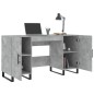 vidaXL Schreibtisch Betongrau 140x50x75 cm Holzwerkstoff vidaXL Schreibtisch Betongrau 140x50x75 cm Holzwerkstoff