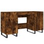 vidaXL Schreibtisch Räuchereiche 140x50x75 cm Holzwerkstoff vidaXL Schreibtisch Räuchereiche 140x50x75 cm Holzwerkstoff