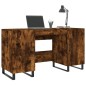 vidaXL Schreibtisch Räuchereiche 140x50x75 cm Holzwerkstoff vidaXL Schreibtisch Räuchereiche 140x50x75 cm Holzwerkstoff