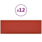 Wandpaneele 12 Stk. Rot 90x30 cm Kunstleder 3,24 m² Wandpaneele 12 Stk. Rot 90x30 cm Kunstleder 3,24 m²