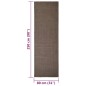 vidaXL Sisalteppich für Kratzbaum Braun 80x250 cm vidaXL Sisalteppich für Kratzbaum Braun 80x250 cm