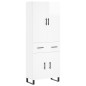 vidaXL Highboard Hochglanz-Weiß 69,5x34x180 cm Holzwerkstoff vidaXL Highboard Hochglanz-Weiß 69,5x34x180 cm Holzwerkstoff