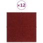 Wandpaneele 12 Stk. Weinrot 30x30 cm Stoff 1,08 m² Wandpaneele 12 Stk. Weinrot 30x30 cm Stoff 1,08 m²