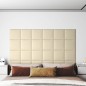 Wandpaneele 12 Stk. Creme 30x30 cm Kunstleder 1,08 m² Wandpaneele 12 Stk. Creme 30x30 cm Kunstleder 1,08 m²