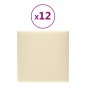 Wandpaneele 12 Stk. Creme 30x30 cm Kunstleder 1,08 m² Wandpaneele 12 Stk. Creme 30x30 cm Kunstleder 1,08 m²