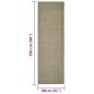 vidaXL Sisalteppich für Kratzbaum Taupe 80x250 cm vidaXL Sisalteppich für Kratzbaum Taupe 80x250 cm