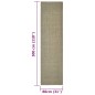 vidaXL Sisalteppich für Kratzbaum Taupe 80x300 cm vidaXL Sisalteppich für Kratzbaum Taupe 80x300 cm