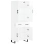 vidaXL Highboard Hochglanz-Weiß 69,5x34x180 cm Holzwerkstoff vidaXL Highboard Hochglanz-Weiß 69,5x34x180 cm Holzwerkstoff