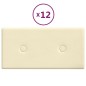 Wandpaneele 12 Stk. Creme 30x15 cm Kunstleder 0,54 m² Wandpaneele 12 Stk. Creme 30x15 cm Kunstleder 0,54 m²