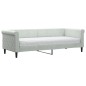 vidaXL Tagesbett mit Matratze Hellgrau 80x200 cm Samt vidaXL Tagesbett mit Matratze Hellgrau 80x200 cm Samt