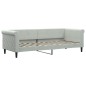 vidaXL Tagesbett mit Matratze Hellgrau 80x200 cm Samt vidaXL Tagesbett mit Matratze Hellgrau 80x200 cm Samt