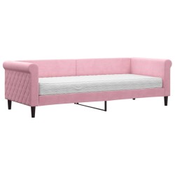 vidaXL Tagesbett mit Matratze Rosa 80x200 cm Samt
