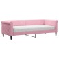 vidaXL Tagesbett mit Matratze Rosa 80x200 cm Samt vidaXL Tagesbett mit Matratze Rosa 80x200 cm Samt