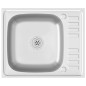 vidaXL Spüle mit Abtropffläche Set Silbern 500x600x155 mm Edelstahl vidaXL Spüle mit Abtropffläche Set Silbern 500x600x155 mm Edelstahl