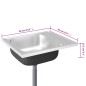 vidaXL Spüle mit Abtropffläche Set Silbern 500x600x155 mm Edelstahl vidaXL Spüle mit Abtropffläche Set Silbern 500x600x155 mm Edelstahl