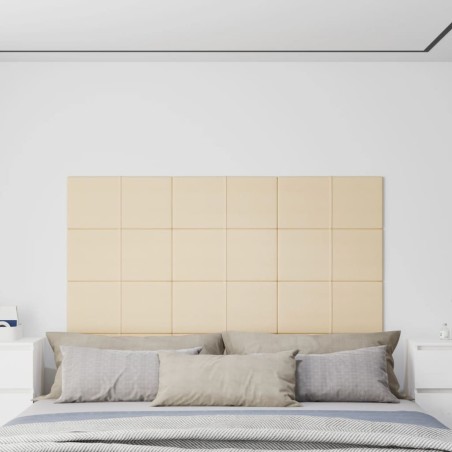 Wandpaneele 12 Stk. Creme 60x30 cm Stoff 2,16 m²