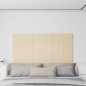 Wandpaneele 12 Stk. Creme 60x30 cm Stoff 2,16 m² Wandpaneele 12 Stk. Creme 60x30 cm Stoff 2,16 m²