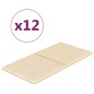 Wandpaneele 12 Stk. Creme 60x30 cm Stoff 2,16 m² Wandpaneele 12 Stk. Creme 60x30 cm Stoff 2,16 m²