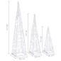 vidaXL LED-Leuchtkegel-Set Acryl Deko Mehrfarbig 30/45/60 cm vidaXL LED-Leuchtkegel-Set Acryl Deko Mehrfarbig 30/45/60 cm