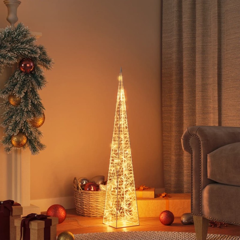 vidaXL LED-Leuchtkegel Acryl Deko Warmweiß 90 cm vidaXL LED-Leuchtkegel Acryl Deko Warmweiß 90 cm