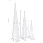vidaXL LED-Leuchtkegel-Set Acryl Deko Mehrfarbig 60/90/120cm vidaXL LED-Leuchtkegel-Set Acryl Deko Mehrfarbig 60/90/120cm