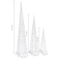 vidaXL LED-Leuchtkegel-Set Acryl Deko Kaltweiß 60/90/120 cm vidaXL LED-Leuchtkegel-Set Acryl Deko Kaltweiß 60/90/120 cm