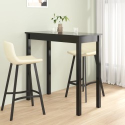 vidaXL Bartisch MDF Schwarz 115×55×107 cm 