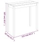 vidaXL Bartisch MDF Schwarz 115×55×107 cm vidaXL Bartisch MDF Schwarz 115×55×107 cm