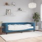 vidaXL Tagesbett mit Matratze Blau 90x200 cm Samt vidaXL Tagesbett mit Matratze Blau 90x200 cm Samt