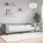 vidaXL Tagesbett mit Matratze Hellgrau 90x200 cm Samt vidaXL Tagesbett mit Matratze Hellgrau 90x200 cm Samt