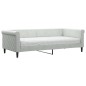 vidaXL Tagesbett mit Matratze Hellgrau 90x200 cm Samt vidaXL Tagesbett mit Matratze Hellgrau 90x200 cm Samt