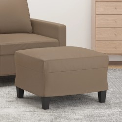 vidaXL Fußhocker Cappuccino-Braun 60x50x41 cm Kunstleder