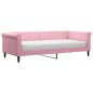 vidaXL Tagesbett mit Matratze Rosa 90x200 cm Samt vidaXL Tagesbett mit Matratze Rosa 90x200 cm Samt