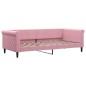 vidaXL Tagesbett mit Matratze Rosa 90x200 cm Samt vidaXL Tagesbett mit Matratze Rosa 90x200 cm Samt