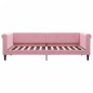 vidaXL Tagesbett mit Matratze Rosa 90x200 cm Samt vidaXL Tagesbett mit Matratze Rosa 90x200 cm Samt