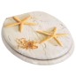vidaXL Toilettensitz mit Soft-Close-Deckel MDF Seestern-Design vidaXL Toilettensitz mit Soft-Close-Deckel MDF Seestern-Design