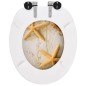 vidaXL Toilettensitz mit Soft-Close-Deckel MDF Seestern-Design vidaXL Toilettensitz mit Soft-Close-Deckel MDF Seestern-Design