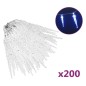 vidaXL Eiszapfen-Lichterkette 200 Stk. Blau Acryl vidaXL Eiszapfen-Lichterkette 200 Stk. Blau Acryl