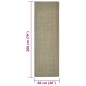 vidaXL Sisalteppich für Kratzbaum Taupe 66x200 cm vidaXL Sisalteppich für Kratzbaum Taupe 66x200 cm